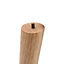 Solid WoodenFurniture Legs, Tilt 10 Degrees Natural Round Table Legs,4 Pcs,H200mm