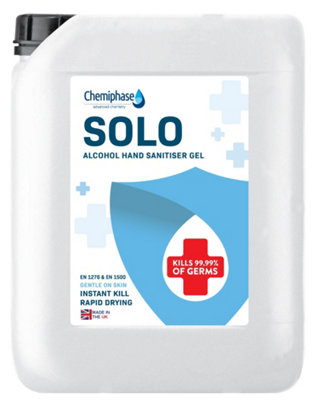 Solo 70% Hand Sanitiser Gel 5 Litres