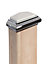 Solo Newel Post Cap White and Chrome for 90mm Half Newel Posts