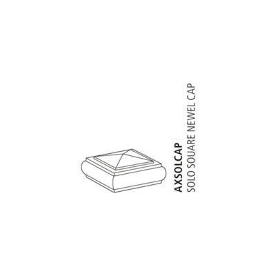 Solo Newel Post Cap White and Chrome for 90mm x 90mm Newel Posts