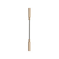 Solo Stair Spindle Oak and Chrome Box of 20 (H) 895mm x (W) 41mm x (T) 41mm