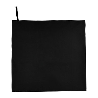 SOLS Atoll 100 Microfibre Bath Sheet Black (One Size) | DIY at B&Q