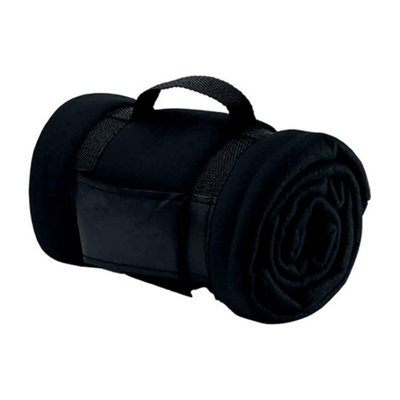 SOLS Stavenger Fleece Plaid Blanket Black (One Size)