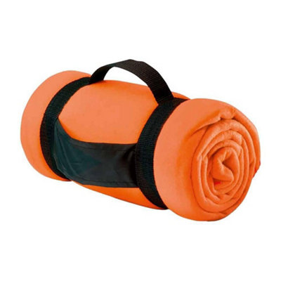 SOLS Stavenger Fleece Plaid Blanket Bright Orange (One Size)