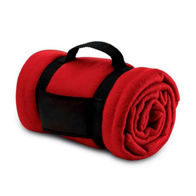 SOLS Stavenger Fleece Plaid Blanket Red (One Size)