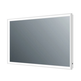 Solstice Chrome LED Illuminated Backlit Bathroom Mirror, (H)700mm (W)1000mm