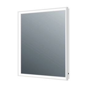 Solstice Chrome LED Illuminated Backlit Bathroom Mirror, (H)800mm (W)600mm