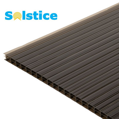 Solstice Multiwall Polycarbonate Sheet Bronze 16mm - Multiple Sizes