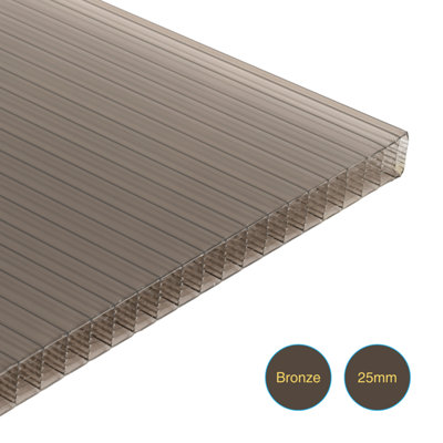 Solstice Multiwall Polycarbonate Sheet Bronze 2500mm x 1400mm x 25mm