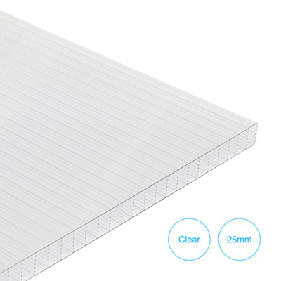 Solstice Multiwall Polycarbonate Sheet Clear 2500mm x 700mm x 25mm