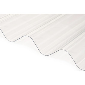 Solstice PVC Corrugated Clear Roofing Sheet 2.5m x 950mm x 0.8mm