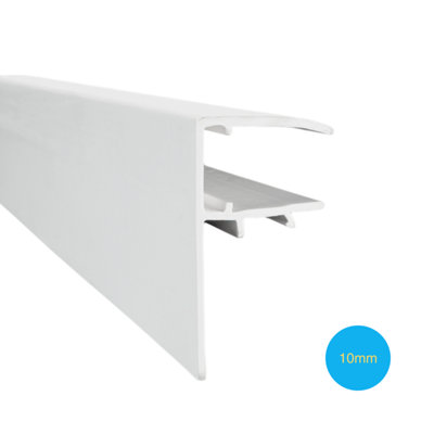 Solstice PVC F-Section 10mm 3m White