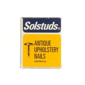 Solstuds Antique Look Upholstery Nails (Pack of 20) Black (10mm)