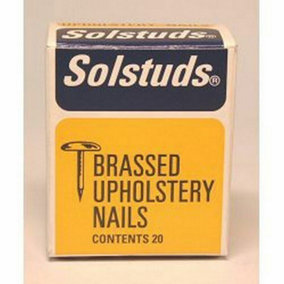 Solstuds Br Plated Upholstery Nails (Pack of 20) Gold (10mm)