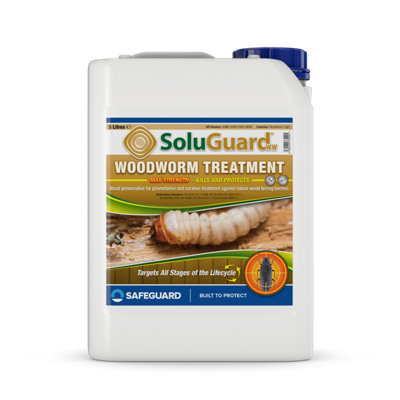 Soluguard Woodworm Treatment (1x5L & Sprayer) Ready for Use 5L Pump Action Pressure Sprayer