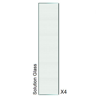 Solution Clear Toughened Glass Landing Panel (H)860mm (W)200mm (T)8mm Pack Of 4 Traditional Products Ltd