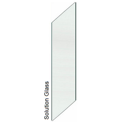 Solution Clear Toughened Glass Rake Panel (H)800mm (W)200mm (T)8mm Traditional Products Ltd