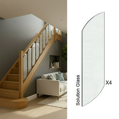 Solution Rake Clear Glass Panel Pack Of 4 - Traditional Products Ltd