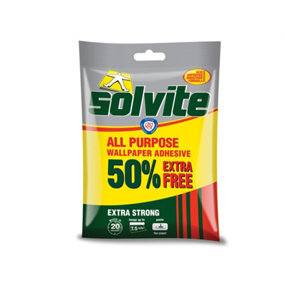 Solvite 1082578 All Purpose Wallpaper Paste Sachet 5 Roll + 50% Free SLVRETAIL