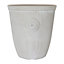 Somerville 13" Tall Pebble White Planter Container For Garden Flowers