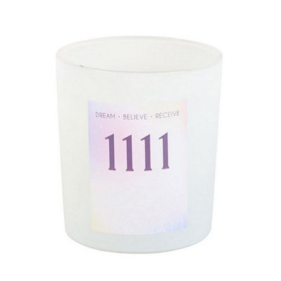 Something Different 1111 Angel Number Crystal Chips Scented Candle White/Clear (One Size)