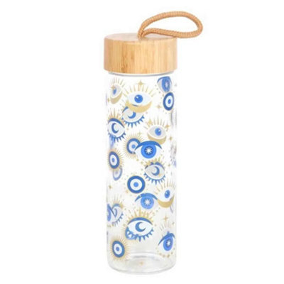 Something Different All Seeing Eye Gl Reusable Water Bottle Clear/Blue/Beige (One Size)