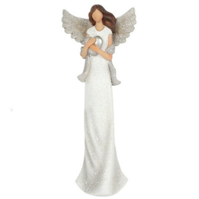 Something Different Amara Angel Ornament White/Metallic Silver (One ...