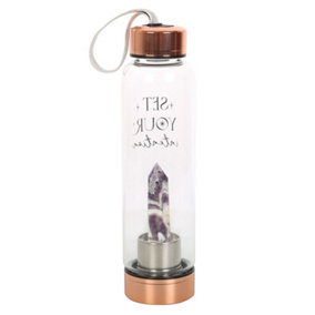 Something Different Amethyst Water Bottle Copper/Clear (One Size)