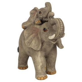 Something Different Animal Families Elephant Ornament Grey (One Size)