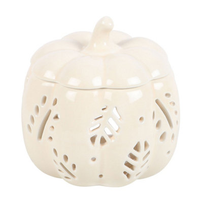 Something Different Autumn Leaves And Pumpkins Oil Burner Off White (One Size) Price Comparisons | Compare The Build