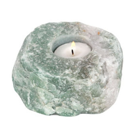 Something Different Aventurine Candle Holder Green (One Size)