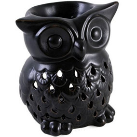 Something Different Black Owl Oil Burner Black (One Size)