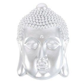 Something Different Buddha Head Plaque Silver (One Size)