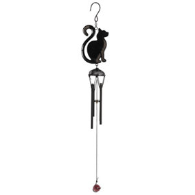 Something Different Cat Windchime Black (One Size)