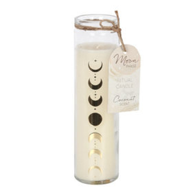 Something Different Coconut Moon Phases Scented Candle White (One Size)