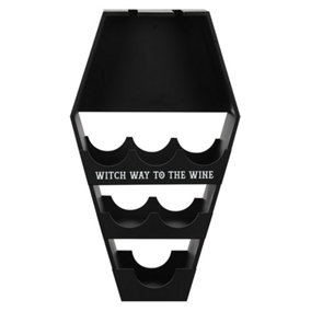 Something Different Coffin Wine Rack Black (One Size)