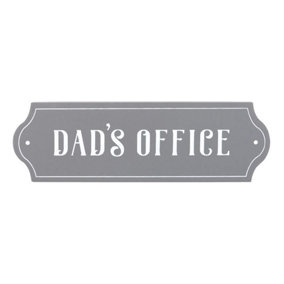 Something Different Dads Office Plaque Grey/White (One Size)
