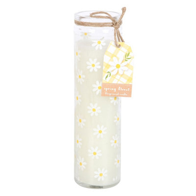 Something Different Daisy Tube Candle White/Clear (One Size)