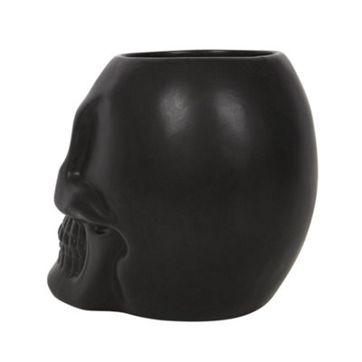 Something Different Dark Matter Skull Plant Pot Black (One Size)