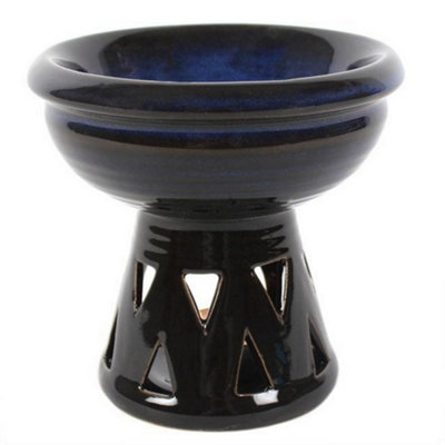 Something Different Deep Bowl Oil Burner Blue/Black (One Size)