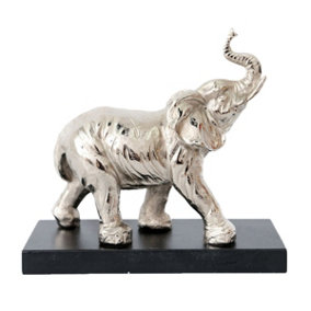 Something Different Elephant Ornament Silver/Black (One Size)