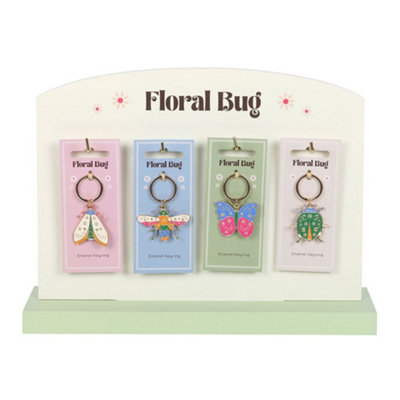 Something Different Floral Bug Keyring Set (Pack of 24) Multicoloured (One Size)