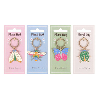 Something Different Floral Bug Keyring Set (Pack of 24) Multicoloured (One Size)