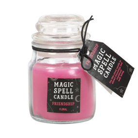 Something Different Friendship Magic Spell Floral Candle Jar Pink (One Size)