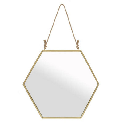 Something Different Geometric Wall Mirror Gold (One Size) Price Comparisons | Compare The Build