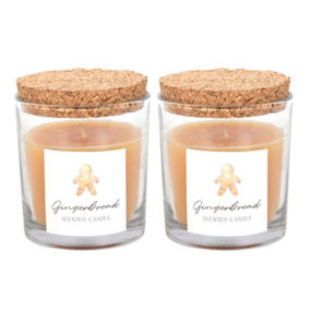 Something Different Gingerbread Scented Candle (Pack of 2) Orange/Clear (One Size)