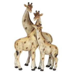 Something Different Giraffe Family Ornament Cream/Brown (One Size)
