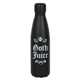 Something Different Goth Juice Dark Matter Metal Water Bottle Jet Black/White (One Size)