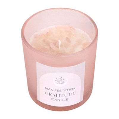 Something Different Gratitude Wild Rose Crystal Chips Scented Candle Pink/Frosted (One Size)