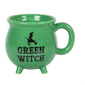 Something Different Green Witch Cauldron Ceramic Mug Green/Black (One Size)
